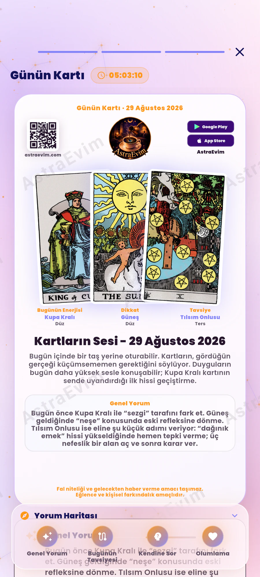 Günün Kartı yorumu