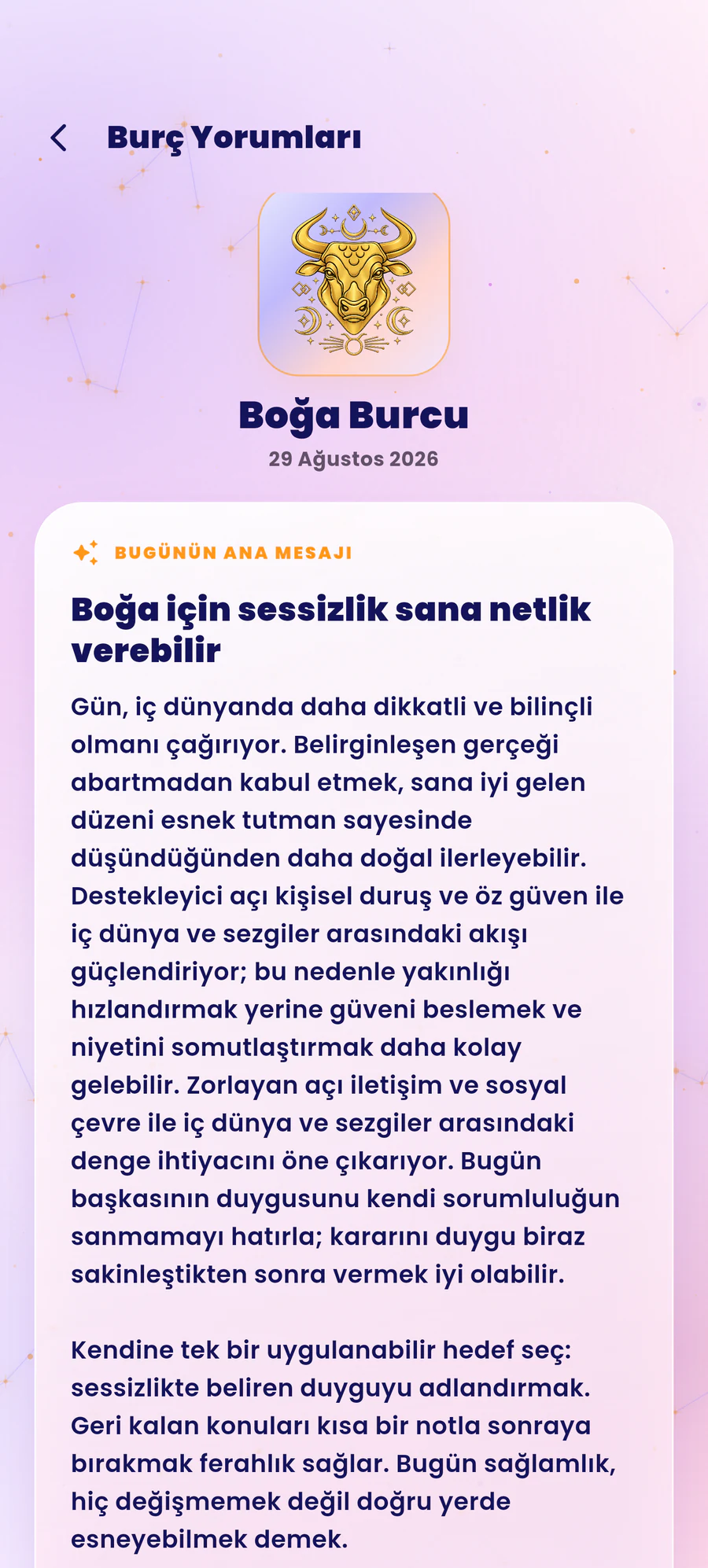 Günlük burç yorumu